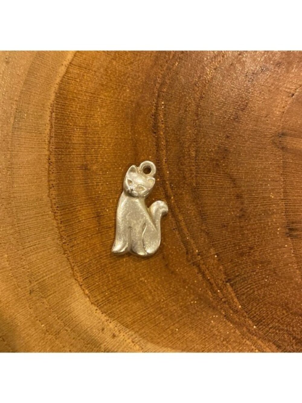 ENGRAVED James Avery Cat Charm, Sterling Silver
